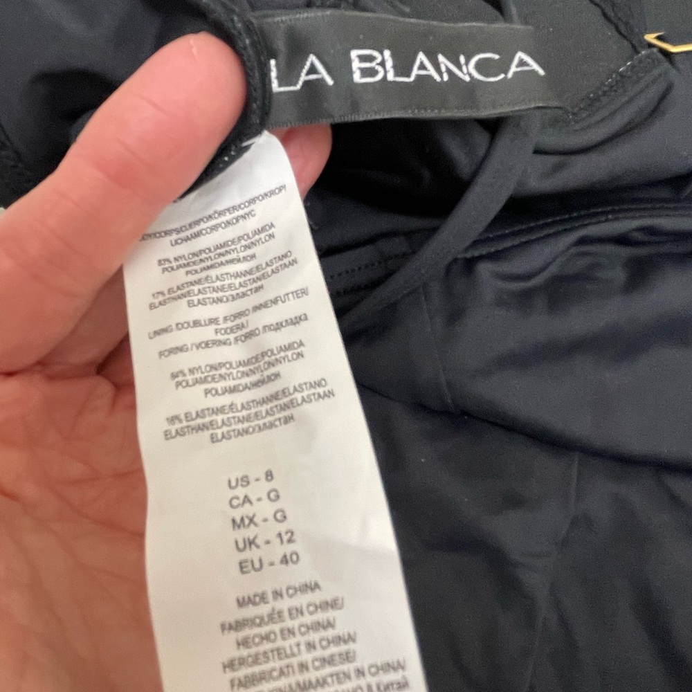 NWT La Blanca Black and White Swimsuit size 8. Non smoking home - Picture 4 of 4